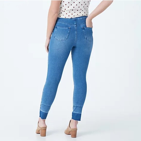 Belle by Kim Gravel Flexibelle Wide Release Hem Jeggings - Picture 3 of 4